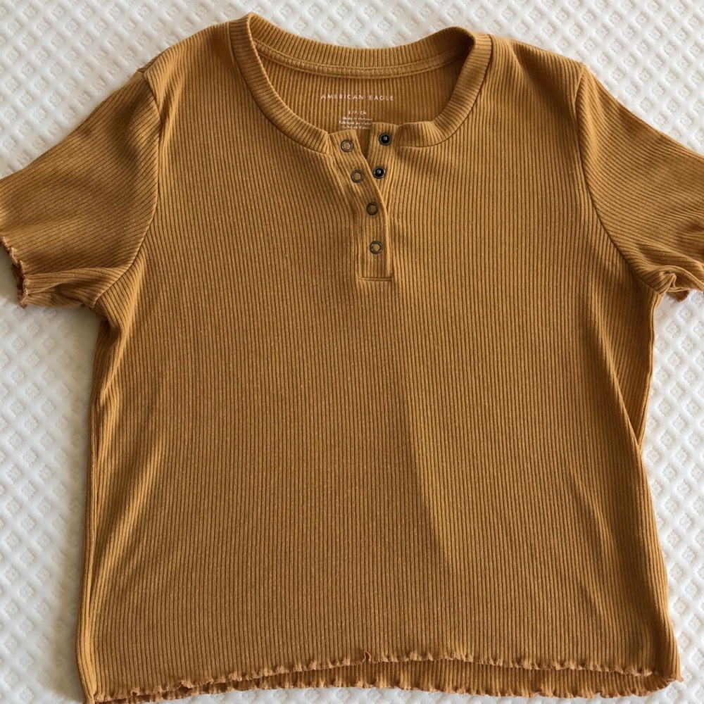 Orange Ruffled T-Shirt